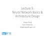 Lecture 3: Neural Network Basics & Architecture Design · Lecture 3: Neural Network Basics & Architecture Design Xiangyu Zhang Face++ Researcher zhangxiangyu@megvii.com