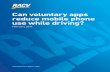 Can voluntary apps reduce mobile phone use while driving? · Can voluntary apps reduce mobile phone use while driving i Executive Summary safety practitioners, human computer interaction