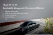 Sustainability Management & Environment@Daimler€¦ · Sustainability Management & Environment@Daimler I. Organisation, Scope & Targets ... Product. Reductions specific energy consumption
