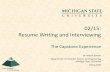 02/15: Resume Writing and Interviewingcse498/2016-01/schedules/... · 02/15: Resume Writing and Interviewing Dr. Wayne Dyksen Department of Computer Science and Engineering Michigan