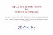 Top 10 Job Search Tactics for Today’s Marketplace€¦ · Top 10 Job Search Tactics for Today’s Marketplace Amy Jaller Gleklen, W ‘81, WG ‘86, MS, ... resume •Develop your