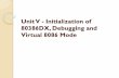 Unit V - Initialization of 80386DX, Debugging and Virtual 8086 Mode · 2018-03-26 · The 80386 brings to Intel's line of microprocessors significant advances in debugging power.