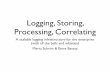 Logging, Storing, Processing, Correlating · Logging, Storing, Processing, Correlating A scalable logging infrastructure for the enterprise (with all the bells and whistles) Mario
