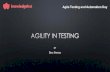 Agile Testing and Automation Day · Unit Testing Business Facing Technology Facing t Product • • • • • • • • Agile Testing and Automation Day. knowledgehug . The challenges