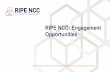 RIPE NCC: Engagement Opportunities · Vahan Hovsepyan | October 2019 | ITU Regional Developement Forum for CIS | Bishkek, Kyrgyzstan Webinars • We offer the webinars on the following
