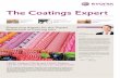 The Coatings Expert · Best practice for ceramic inks Close cooperation between manufacturers of printing equipment, inks, and tiles has resulted in digital printing almost completely