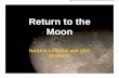 Return to the Moon - NASA€¦ · Previous U.S. Landing Sites Near-side Far-side Ranger Surveyor 1 3 6 5 7 7 9 8 Apollo 12 14 15 17 11 16