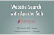 Website Search with Apache Solr · 2019-05-11 · Website Search with Apache Solr STC Summit 2019 - Denver Scott Prentice, Leximation, Inc. - @saprentice. Introduction Scott Prentice,