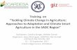Formation Changement Climatique et Agricuture · 2019-01-22 · agriculture and Agricultural policies in Zimbabwe • Preparing final presentation • Group results presentation •