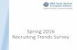 Spring 2016 Recruiting Trends Survey CSEA Spring 2016... · By company type, the largest increase in recruiting for FT MBAs was seen in start-ups. MBA Career Services & Employer Alliance,