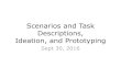 Scenarios and Task Descriptions, Ideation, and Prototypingumdubo26/COMP3020/lecture10... · Phases of Prototyping Brainstorm different representations Choose a representation Sketch
