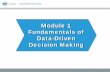 Module 1 Fundamentals of Data-Driven Decision … Workshop...Module 1 • Section 1 – Introduction – Define data-driven decision making – Describe the benefits of using this