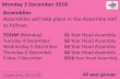 Assemblies will take place in the Assembly Hall as follows....Dec 03, 2018  · Expiry date: 07/12/18 All year groups Monday 3 December 2018 Assemblies Assemblies will take place in
