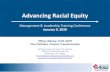 Advancing Racial Equity - communityactionpartnership.com€¦ · Advancing Racial Equity Management & Leadership Training Conference January 9, 2020 Tiffney Marley, CCAP, ... card”