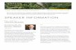 SPEAKER INFORMATION - WEC€¦ · book “Temperate and Boreal Rainforests of the World: Ecology and Conservation” received an academic excellence award from Choice magazine, one