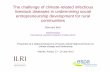 The challenge of climate-related infectious livestock …The challenge of climate-related infectious livestock diseases in undermining social entrepreneurship development for rural