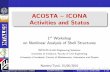 ACOSTA { ICONA Activities and Status · ACOSTA { ICONA Activities and Status 1st Workshop on Nonlinear Analysis of Shell Structures INTALES GmbH Engineering Solutions University of