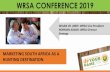 MARKETING SOUTH AFRICA AS A HUNTING DESTINATION€¦ · MARKETING SOUTH AFRICA AS A HUNTING ... van der Linde, and the other a non-outfitter and a first-time visitor and observer