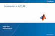 Introduction to MATLAB - MathWorksAccessing Data from MATLAB Files –Excel, text, or binary –Audio and video, image –Scientific formats and XML Web Services –JSON, CSV, and
