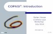COPASI : Introductioncopasi.org/Events/Past_Events/COPASI_User_Workshop_VBI_2014/Materials/Introduction.pdfWorkshop July 2014. Overview Biochemical Reaction Network Deterministic Simulation