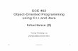 ECE 462 Object-Oriented Progggramming using C++ and Java ... · ECE 462 Object-Oriented Progggramming using C++ and Java Inheritance (2) Yung-Hsiang Lu yungl@ d dlu@purdue.edu YHL