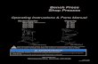 Bench Press Shop Presses - ATD Tools, Inc. · Bench Press Shop Presses Operating Instructions & Parts Manual Model Number Atd-7452 Atd-7453 Atd-7454 Atd-7455 Capacity 12 Ton 12 Ton