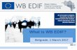 What is WB EDIF? - European Commission · WB economies. ENIF provides equity and quasi equity finance to stimulate and support commercially viable research in innovative SMEs ENIF