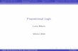 Propositional Logic - Engineeringlucia/courses/2101-10/... · Propositional Logic Basics Propositional Equivalences Normal forms Boolean functions and digital circuits Propositional