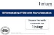 Differentiating ITSM with Transformation · 10/19/2015  · 2014 ServiceNow CreateNow Hackathon Diversity Experience with ITSM, ITAM, PPM, ITFM, CMDB, ... the Platform for Opportunity