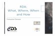 RDA: What, Where, When and How · RDA/WDS Publishing Data Workflows Wheat Data Interoperability Recommendations RDA/CODATA Summer Schools in Data Science and Cloud Computing in the