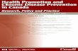 Health Promotion and Chronic Disease Prevention in Canada · Health Promotion and Chronic Disease Prevention in Canada Research, Policy and Practice Volume 35 · Number 1 · March