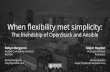 When flexibility met simplicity - Major Hayden · Use case: OpenStack-Ansible OpenStack-Ansible is an OpenStack project that deploys production OpenStack environments using Ansible