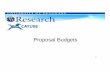 Module 7-Proposal Budgets 03052010.ppt · • Cayuse424 allows you to create one or more subaward budgets by: • Cti likd khtCreating an unlinked worksheet row • Linking to an