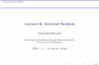 Lecture 6: Survival Analysis - University of Lecture 6: Survival Analysis Introduction Features I Survival