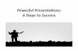 Powerful Presenta ons: 6 Steps to Success...Powerful Presentations: 6 Steps to Success Teacher’s Notes Step 1 Dear Teacher, The intention of these Teacher’s Notes is simply to