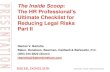 The HR Professional's Ultimate Checklist for Reducing ... Briefing 4-15-16.pdf · The Inside Scoop: The HR Professional's Ultimate Checklist for Reducing Legal Risks Part II Rachel