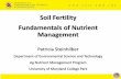 Soil Fertility Fundamentals of Nutrient Management€¦ · Soil Fertility Fundamentals of Nutrient Management Patricia Steinhilber Department of Environmental Science and Technology