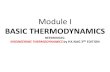 BASIC THERMODYNAMICS › Home › mech › Course... · BASIC THERMODYNAMICS REFERENCES: ENGINEERING THERMODYNAMICS by P.K.NAG 3RD EDITION. LAWS OF THERMODYNAMICS ... THERMODYNAMIC