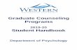 Graduate Counseling Programs Student Handbook PROGRAMS STUDENT... · The mission of the WWU Clinical Mental Health and School Counseling Program is to prepare knowledgeable, skilled,
