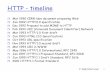 HTTP - timeline · 2: Application Layer 1 HTTP - timeline Mar 1990 CERN labs document proposing Web Jan 1992 HTTP/0.9 specification Dec 1992 Proposal to add MIME to HTTP Feb 1993