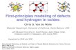 Zni VZn First-principles modeling of defects and …dpc.nifs.ac.jp › dkato › MoD-PMI2019 › presentation › I-5_MoD-PMI...First-principles modeling of defects and hydrogen in