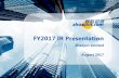 FY2017 IR Presentation · 2017-08-16 · FY2017 IR Presentation Zhaopin Limited August 2017 . This presentation contains forward-looking statements made under the “safe harbor”