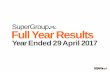 Full Year Results · FY16 audited full year results were for the 53 weeks to 30 April 2016. We believe that the 52-week periodto 23 April2016 reflectsbetter the underlying performanceofthe