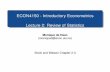 ECON4150 - Introductory Econometrics Lecture 2: Review of ... · ECON4150 - Introductory Econometrics Lecture 2: Review of Statistics Monique de Haan (moniqued@econ.uio.no) Stock