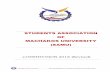 sTUDENTS ASSOCIATION OF MACHAKOS UNIVERSITY (SAMU)€¦ · STUDENTS ASSOCIATION OF MACHAKOS UNIVERSITY (SAMU) CONSTITUTION 2018 (Revised) ... Article 1. Name ... Article 10. The SAMU