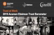2019 EDELMAN TRUST BAROMETER - Acumen Republic · Trust (60-100) Neutral (50-59) Distrust (1-49) 4 Mass population 14 points less trusting 18 markets with double-digit trust gaps