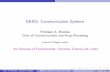 EE303: Communication Systems - Athanassios Manikas · Backward transition Matrix There are also occassions where we get/observe the output of a channel and then, based on this knowledge,