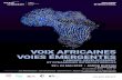 VOIX AFRICAINES VOIES ÉMERGENTES...UNIVERSITÉ PARIS DIDEROT COLLOQUE INTERNATIONAL VOIX AFRICAINES - VOIES ÉMERGENTES LANGUES, DÉVELOPPEMENT ET DYNAMIQUES INTERCULTURELLES 22-23-24