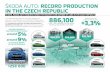 ŠKODA AUTO: IN THE CZECH REPUBLIC - ŠKODA Storyboard · ŠKODA AUTO also increased its production of engines and gearboxes to 584,880 and 1,141,730 units, respectively. The Czech