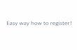 Easywayhowto register!...To register forspecificevent: 1) Firstly, sign up by youremail and password 2) Aftersignigin, youwillbeableto seealltheEquilibrium events (IT IS NOT POSSIBLE